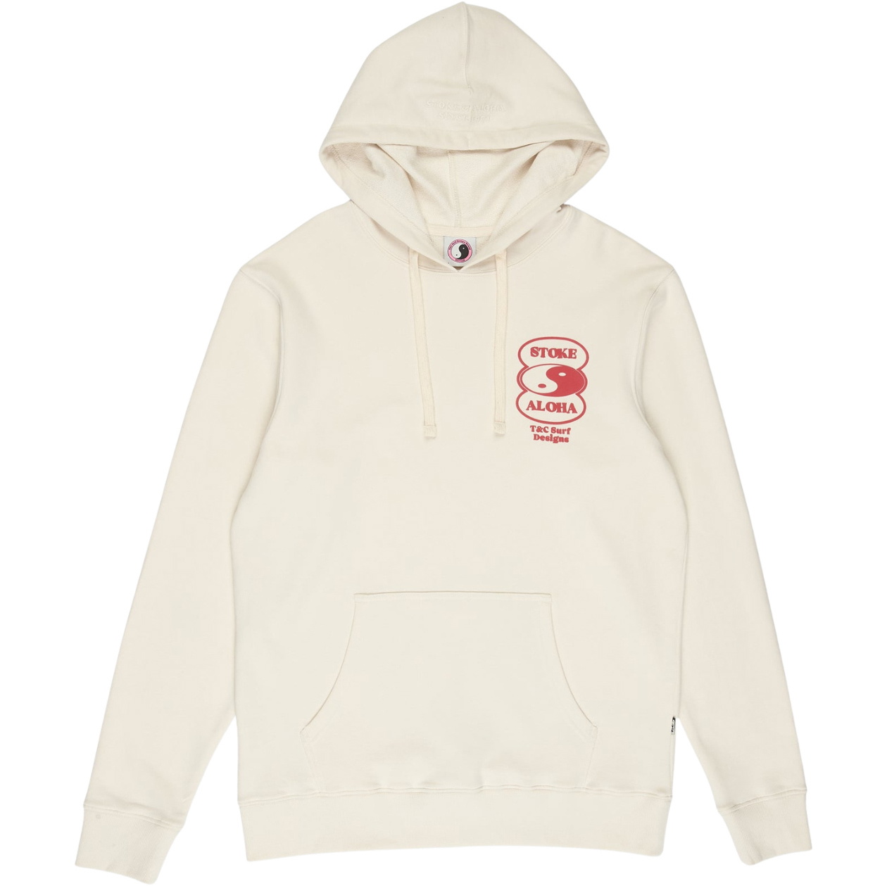 2026 T & C Surf Designs Mens Oval Hoodie Sweat TM7HF - Vintage White